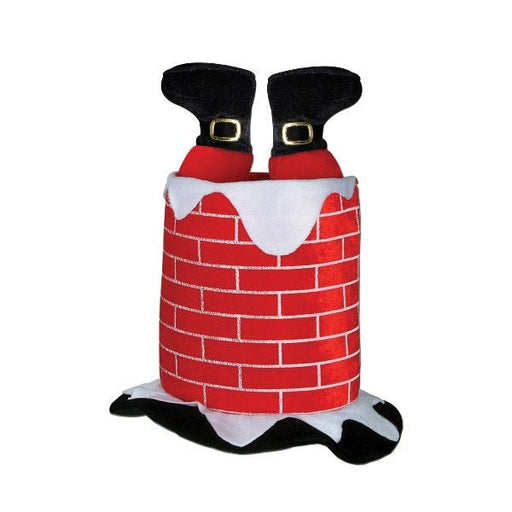 Plush Santa Chimney Hat by Beistle for Christmas and winter