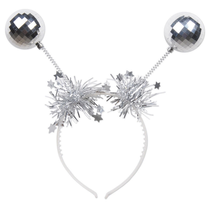 Silver Ball Boppers – (1/Pkg) by Beistle for Christmas and winter Boppers and Headbands