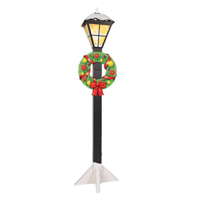 3-D Christmas Lamppost Prop – 7' x 21¼" – (1/Box) by Beistle for Christmas and winter 3-D Props