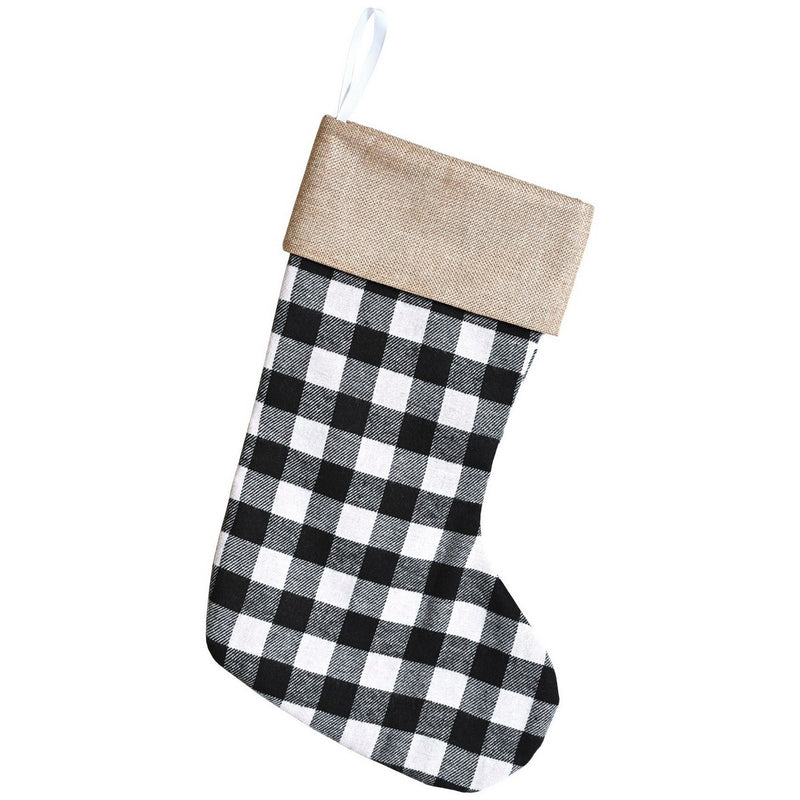 Plaid Stocking – 17" x 12" – (1/Tag) by Beistle for Christmas and winter Stockings