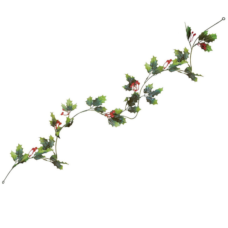Holly & Berry Garland – 6' – (1/Card) by Beistle for Christmas and winter Fabric
