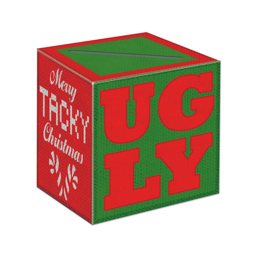 Ugly Sweater Ballot Box w/Ballots – 9" x 9" – (11/Pkg) by Beistle for Christmas and winter Games