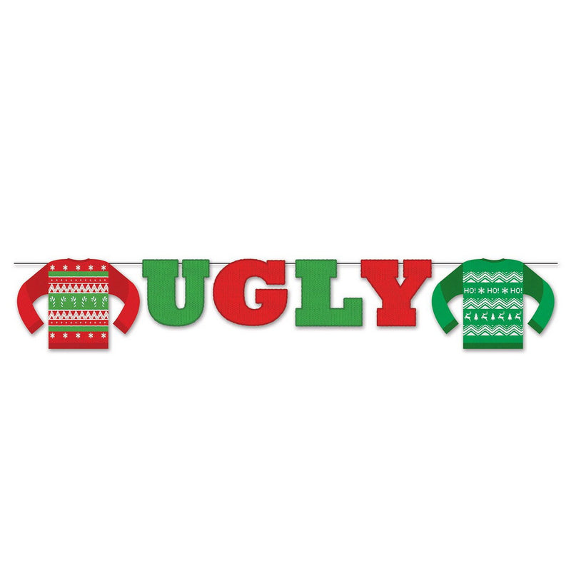 Ugly Sweater Streamer – 11¼" x 6' – (1/Pkg) by Beistle for Christmas and winter Streamers