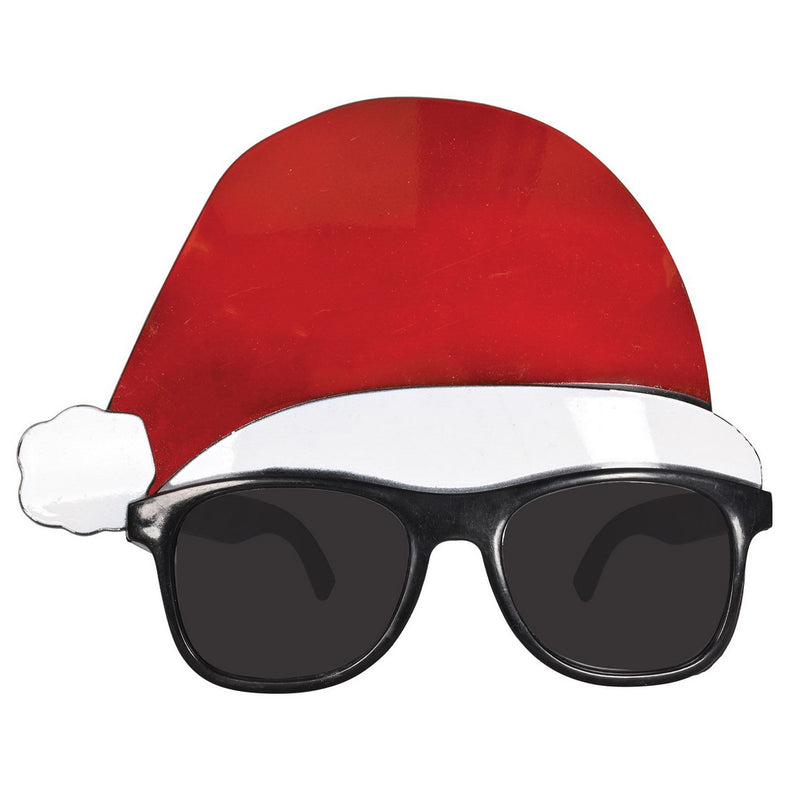 Santa Hat Glasses – (1/Pkg) by Beistle for Christmas and winter Novelty Glasses