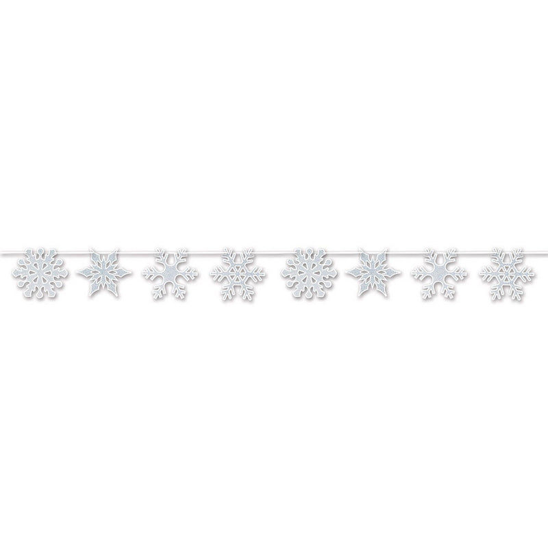 Snowflake Streamer – 8½" x 7' – (1/Pkg) by Beistle for Christmas and winter Streamers