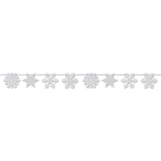 Snowflake Streamer – 8½" x 7' – (1/Pkg) by Beistle for Christmas and winter Streamers