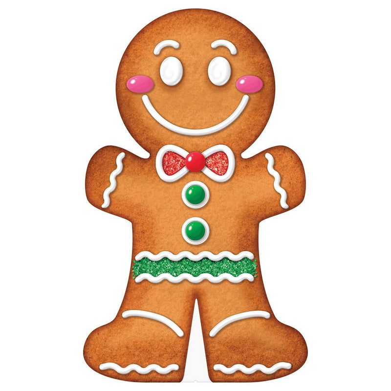 Gingerbread Man Cookie Stand-Up – 3' 6" x 25¼" – (1/Box) by Beistle for Christmas and winter 3-D Props
