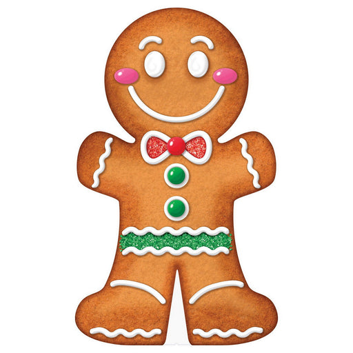Gingerbread Man Cookie Stand-Up – 3' 6" x 25¼" – (1/Box) by Beistle for Christmas and winter 3-D Props
