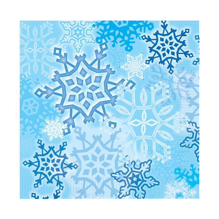 Snowflake Luncheon Napkins – (16/Pkg) by Beistle for Christmas and winter Napkins-Lunch