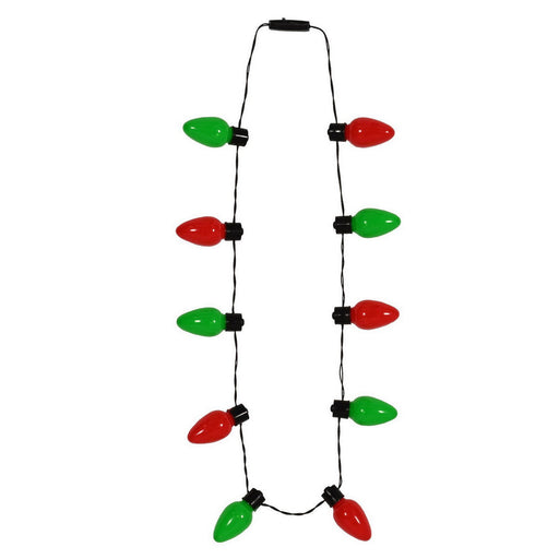 Light-Up Christmas Light Bulb Necklace – 40" – (1/Pkg) by Beistle for Christmas and winter Novelty Beads