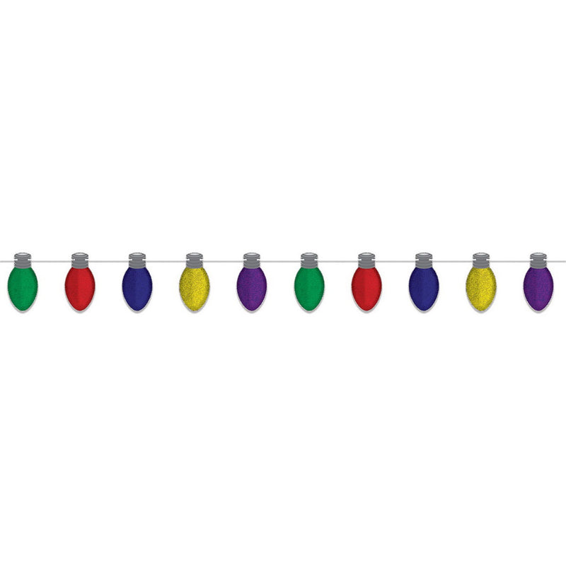 Christmas Light Bulb Streamer – 8¾" x 5' 6" – (1/Pkg) by Beistle for Christmas and winter Streamers