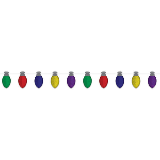 Christmas Light Bulb Streamer – 8¾" x 5' 6" – (1/Pkg) by Beistle for Christmas and winter Streamers
