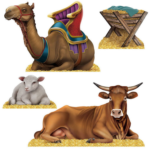 Nativity Scene Stand-Ups – Asstd – (4/Box) by Beistle for Christmas and winter 3-D Props