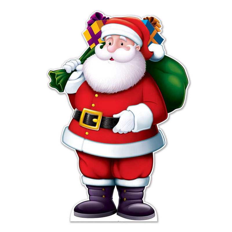 Santa Stand-Up – 5' 7" x 3' 9¼" – (1/Box) by Beistle for Christmas and winter 3-D Props