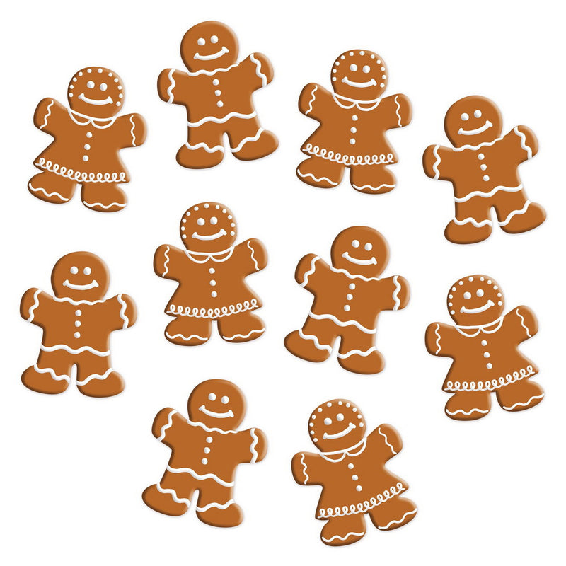Mini Gingerbread Cutouts – 5" – (10/Pkg) by Beistle for Christmas and winter Printed
