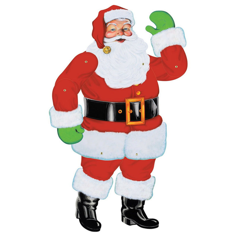Jointed Santa – 29" – (1/Pkg) by Beistle for Christmas and winter Printed One Side