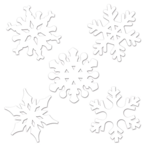 Mini Snowflake Cutouts – 4"-4½" – (10/Pkg) by Beistle for Christmas and winter Printed