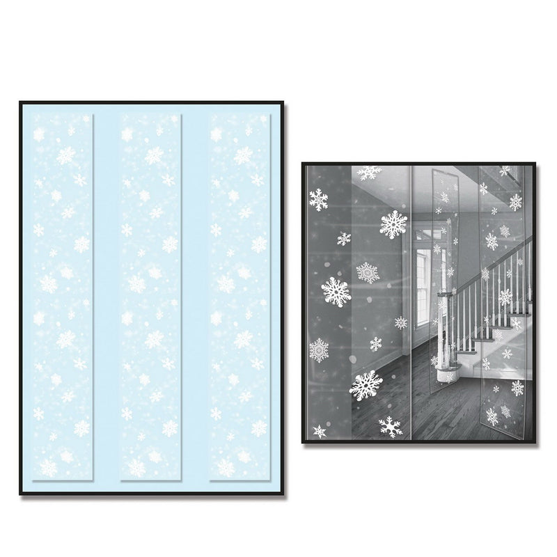 Snowflake Party Panels – 12" x 6' – (3/Pkg) by Beistle for Christmas and winter