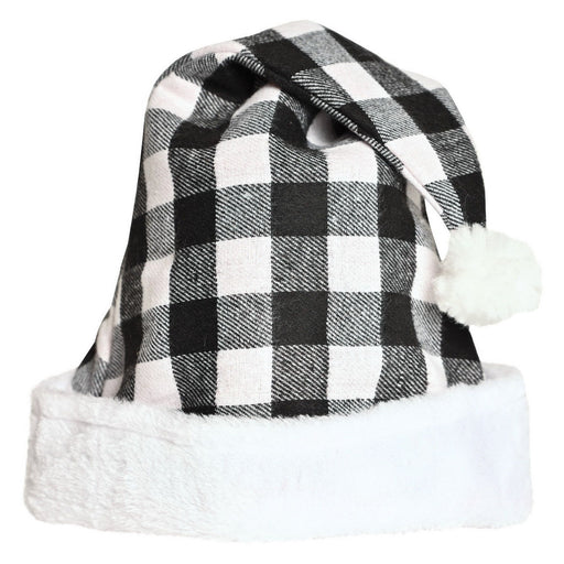 Plaid Santa Hat – (1/Card) by Beistle for Christmas and winter Fabric