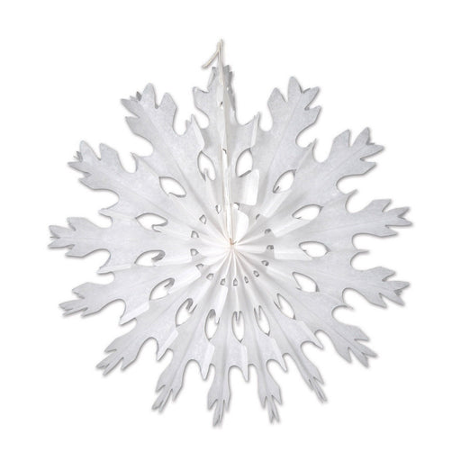 White Tissue Snowflakes – 15" by Beistle for Christmas and winter