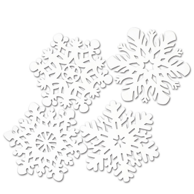 Pkgd Snowflake Cutouts – 14"-14½" – (4/Pkg) by Beistle for Christmas and winter Silhouettes