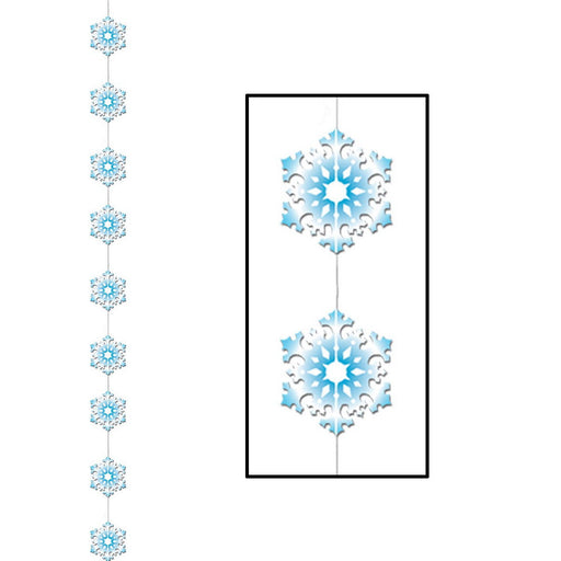 Snowflake Stringer – 6' 6" – (1/Pkg) by Beistle for Christmas and winter Stringers