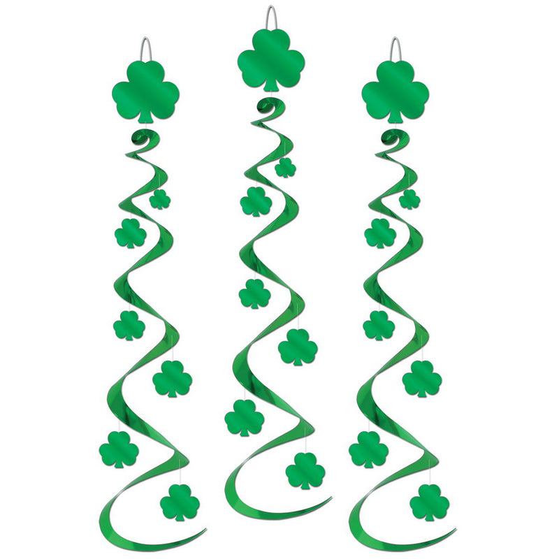 Shamrock Whirls – 30" – (3/Pkg) by Beistle for St. Patrick's Day