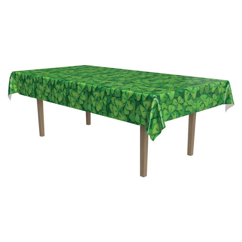 Shamrock Tablecover – 54" x 108" – (1/Pkg) by Beistle for St. Patrick's Day Table Covers - Patterned