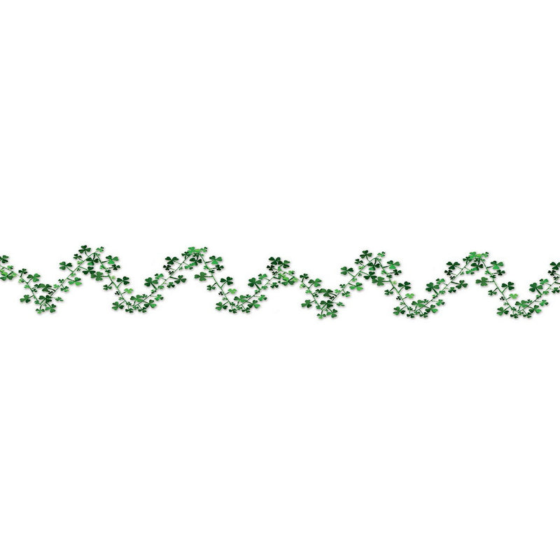 Gleam 'N Flex Shamrock Garland – 25' – (1/Card) by Beistle for St. Patrick's Day Wire Garland