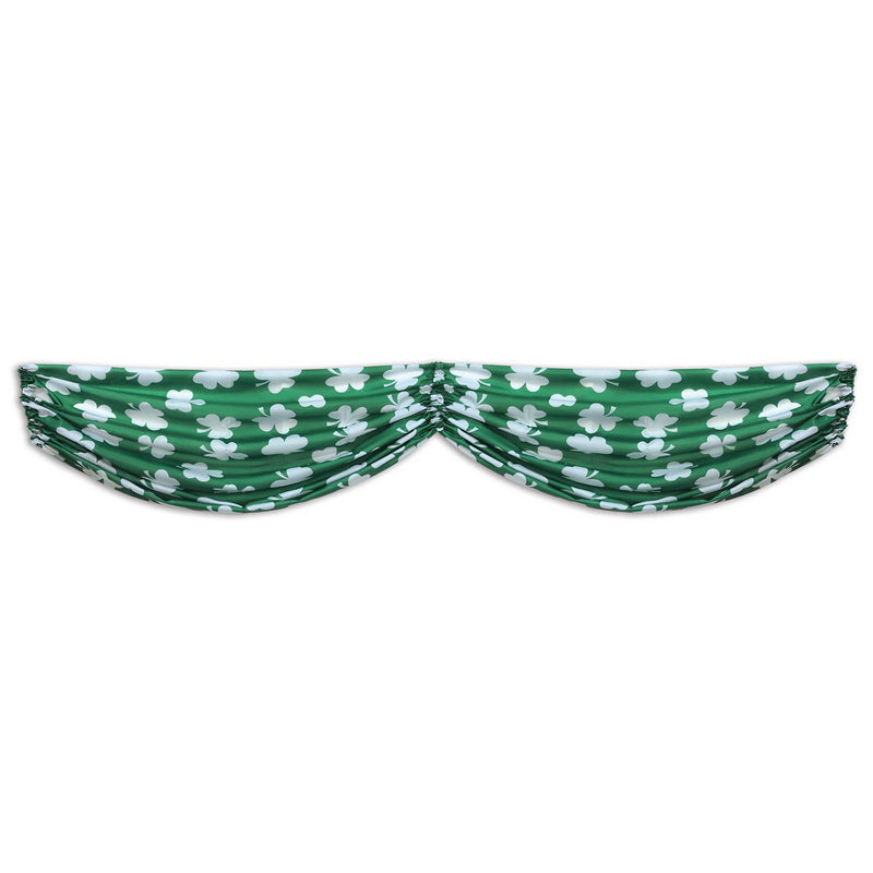 Shamrocks Fabric Bunting – 5' 10" – (1/Pkg) by Beistle for St. Patrick's Day