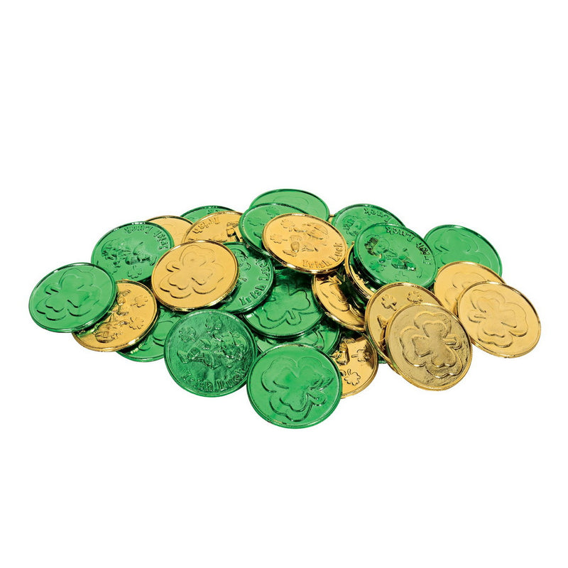 Lucky Leprechaun Plastic Coins – 1½" – (40/Pkg) by Beistle for St. Patrick's Day Plastic Coins/Favors