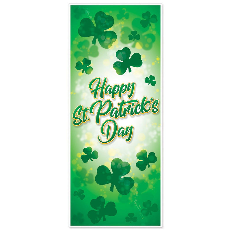 Happy St Patrick's Day Door Cover – 6' x 30" – (1/Pkg) by Beistle for St. Patrick's Day Door Covers