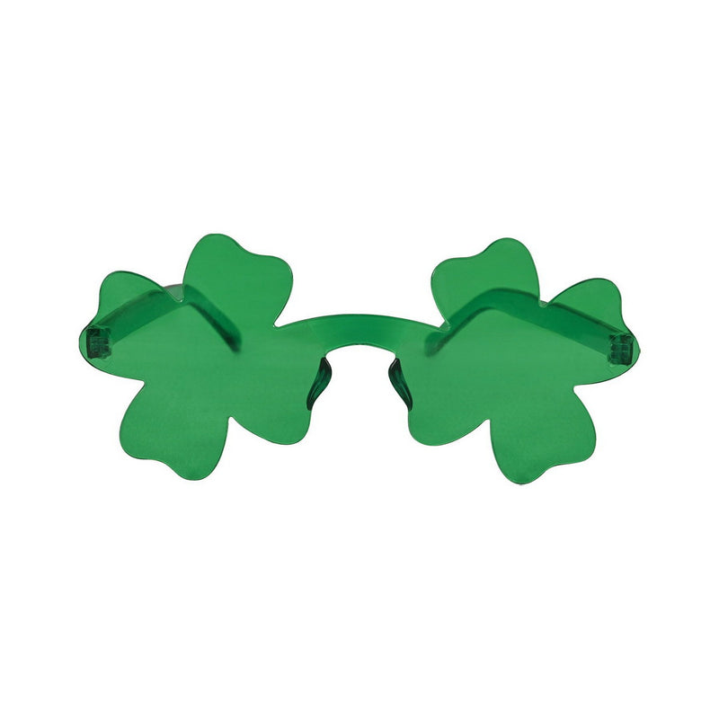 Shamrock Glasses – (1/Card) by Beistle for St. Patrick's Day Novelty Glasses