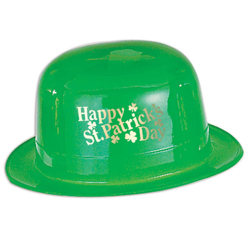 Plastic Happy St Patrick's Day Derby by Beistle for St. Patrick's Day