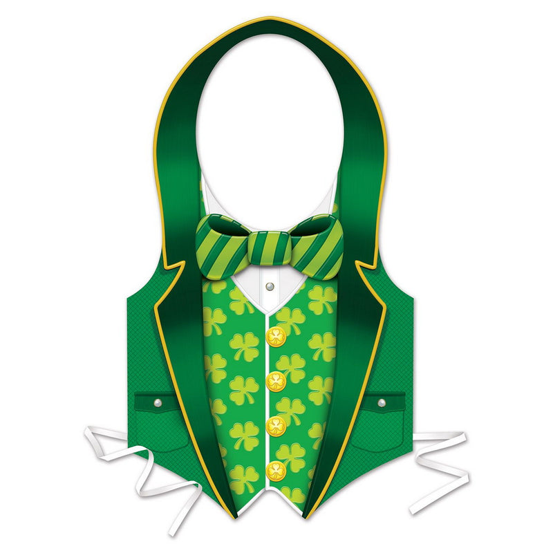 Plastic St Patrick Vest – (1/Pkg) by Beistle for St. Patrick's Day Vests