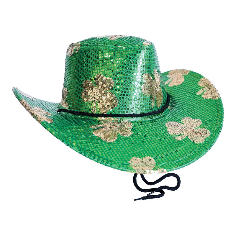 Sequined St. Patrick's Day Cowboy Hat by Beistle for St. Patrick's Day Fabric