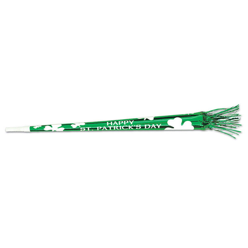 St Patrick Tasseled Trumpets – 25" by Beistle for St. Patrick's Day Foil Horns