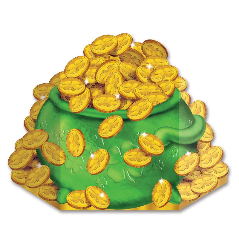 Pot-O-Gold Stand-Up – 3' ½" x 24½" – (1/Pkg) by Beistle for St. Patrick's Day Photo Props