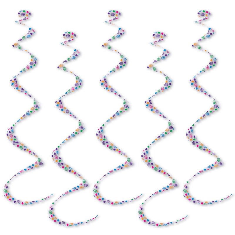 Printed Easter Egg Twirly Whirlys – 24" – (5/Pkg) by Beistle Whirls