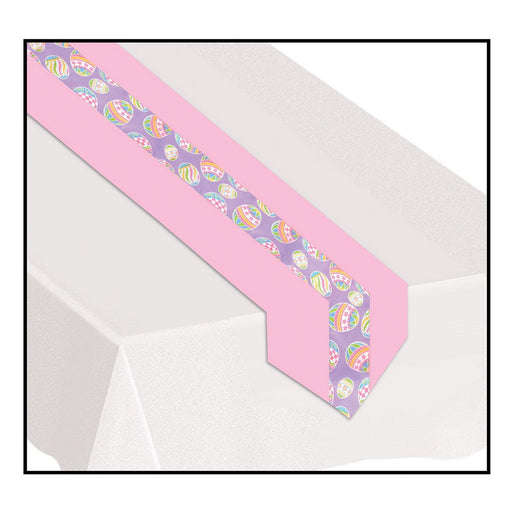 Easter Egg Fabric Table Runner – 12" x 6' – (1/Pkg) by Beistle Table Runners - Fabric