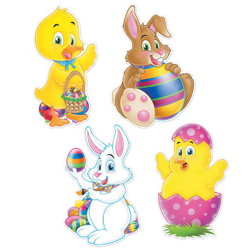 Easter Cutouts – 14" – (4/Pkg) by Beistle Printed