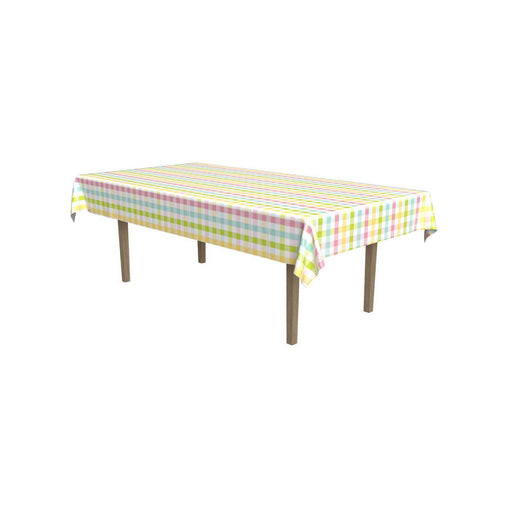 Plaid Paper Tablecover – 54" x 96" – (1/Pkg) by Beistle for Easter Table Covers - Patterned