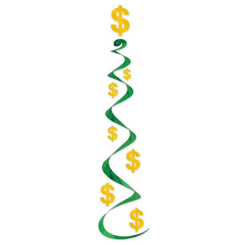 "$" Whirls – 30" – (3/Pkg) by Beistle for Casino