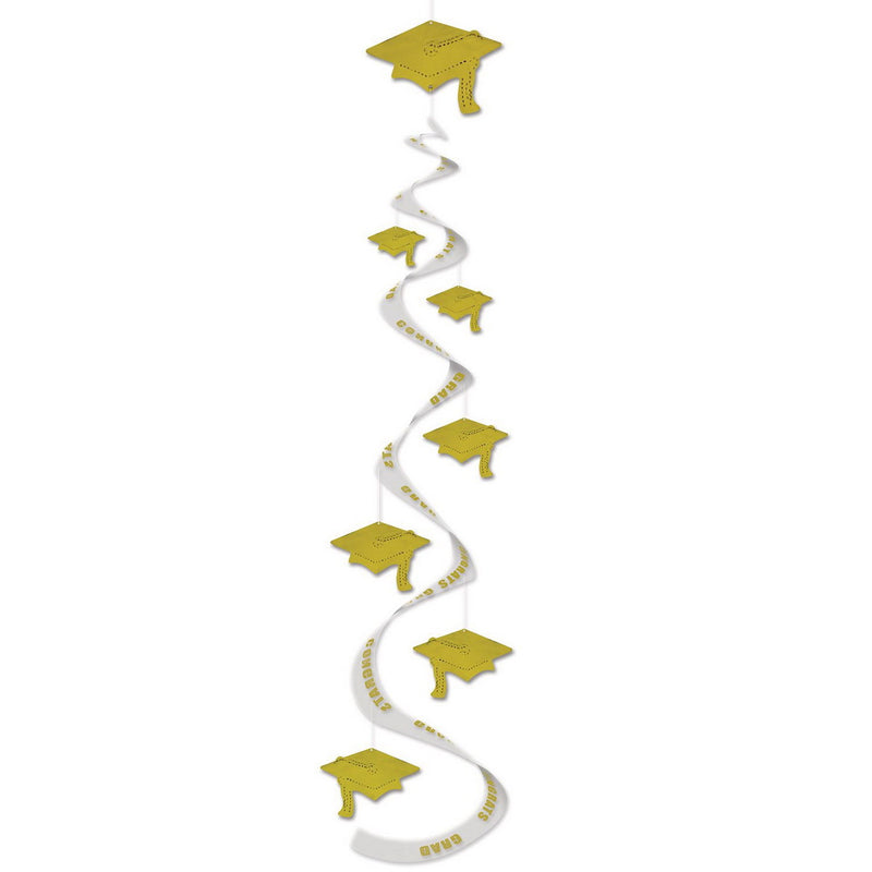 Printed Grad Cap Whirls – 30" – (3/Pkg) by Beistle for Graduation
