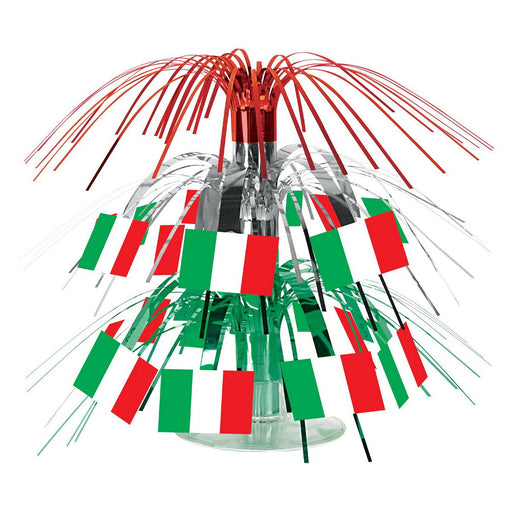 Italian Flag Mini Cascade Centerpiece – 7½" – (1/Pkg) by Beistle Icon Cascades