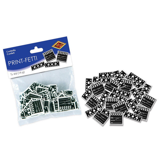 Clapboard & Filmstrip Print-Fetti – (½ Oz/Pkg) by Beistle for Awards Night Fanci-Fetti