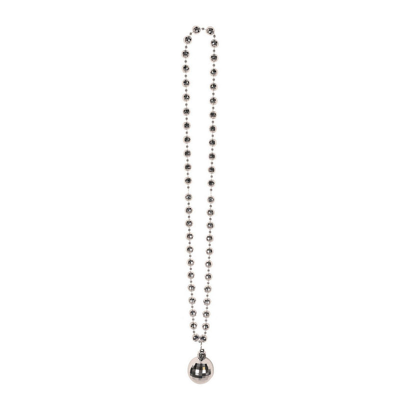 Disco Ball Beads w/Disco Ball Medallion – 36" – (1/Card) by Beistle for 70's Beads with Medallion