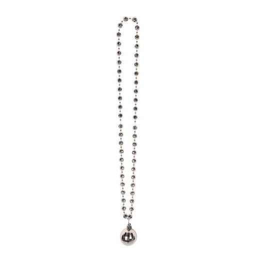 Disco Ball Beads w/Disco Ball Medallion – 36" – (1/Card) by Beistle for 70's Beads with Medallion