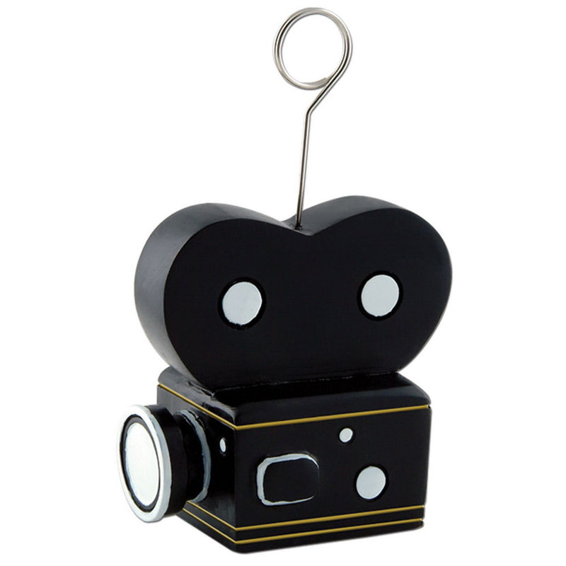 Movie Camera Photo/Balloon Holder – 6 Oz by Beistle for Awards Night Balloon/Photo Holders