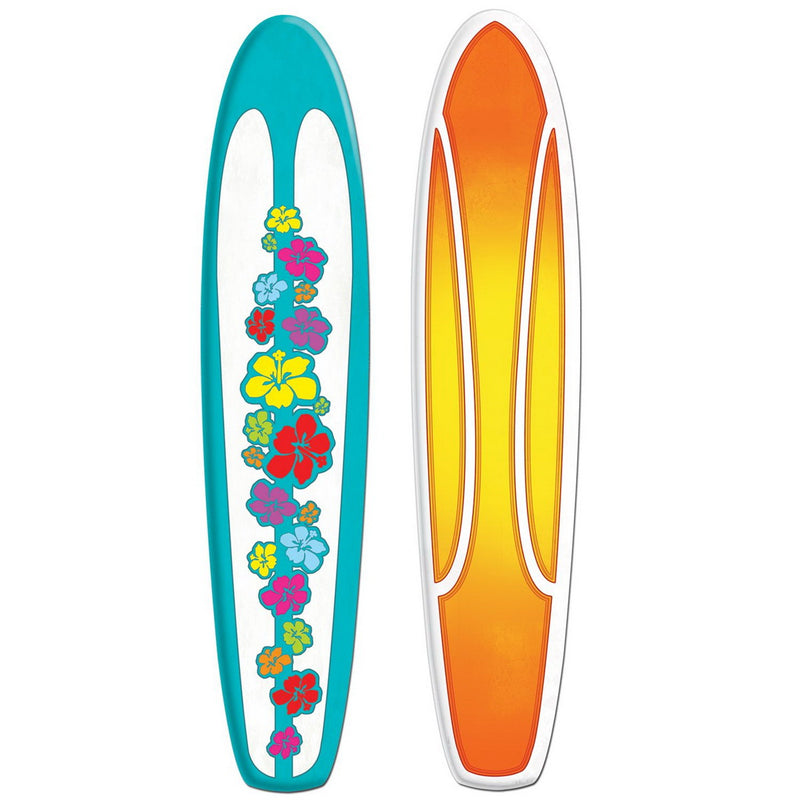 Jointed Surfboard – 5' – (1/Pkg) by Beistle for Luau Printed Both Sides